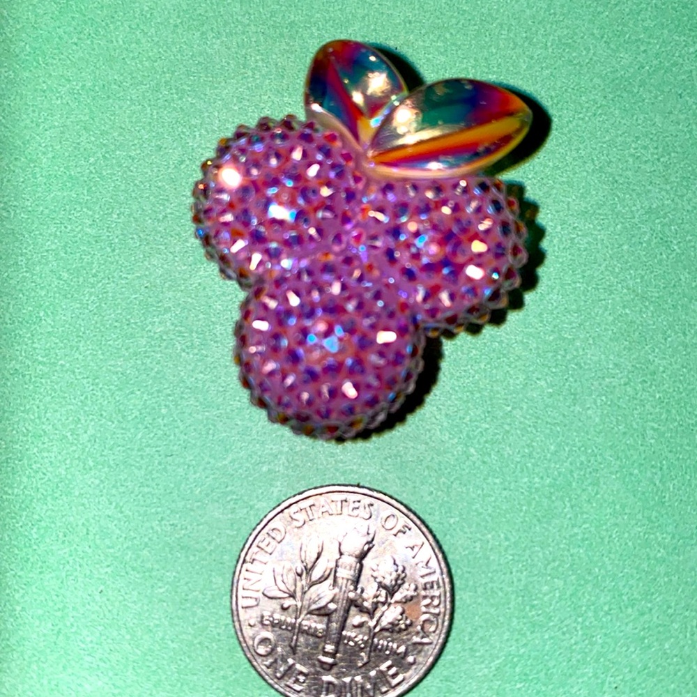 (10 for $15) Purple & Gold Sparkly Cherries Acrylic Croc Shoe Charms